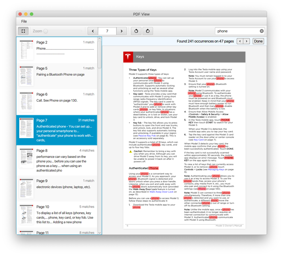 Built-in full-text search