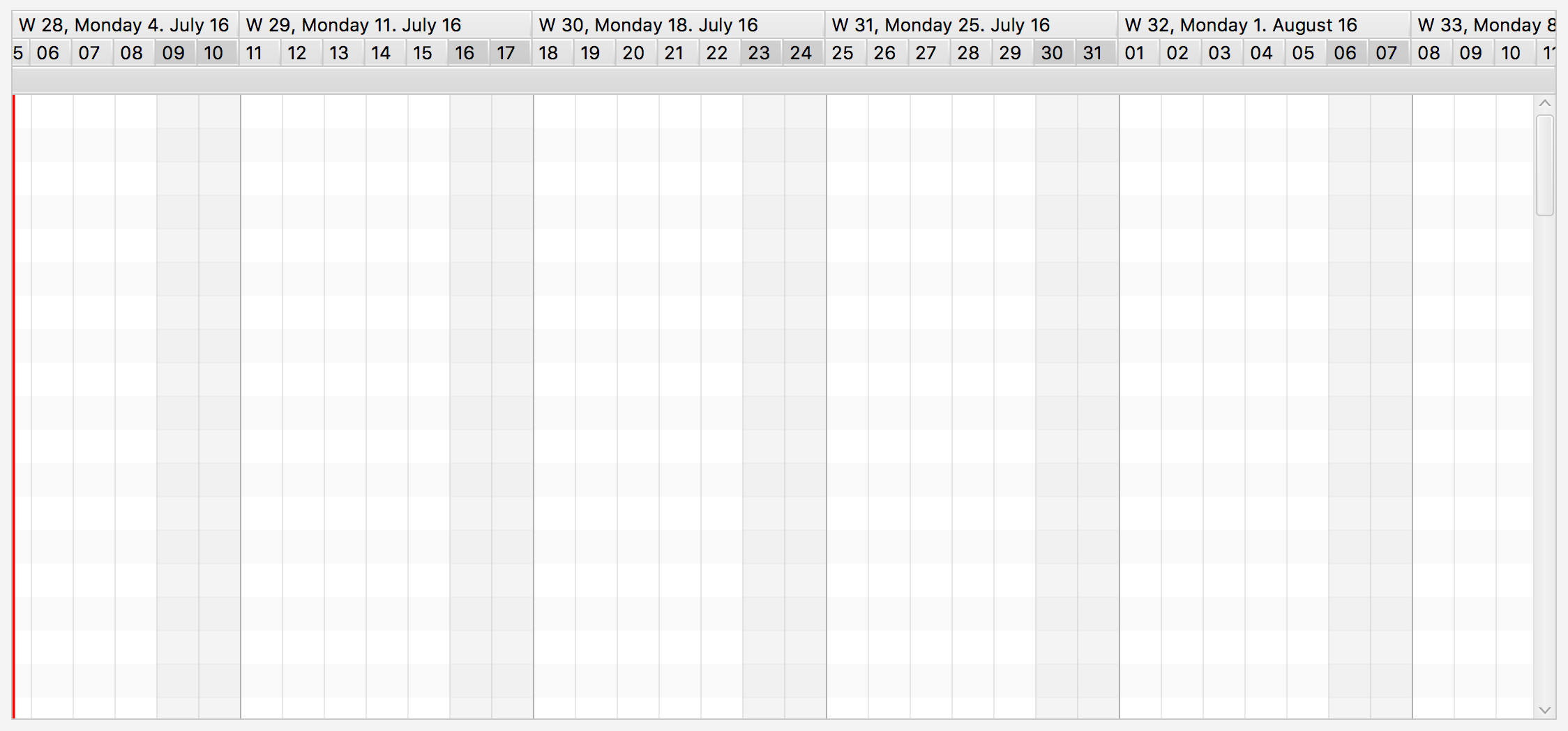 Gantt Chart Lite Control